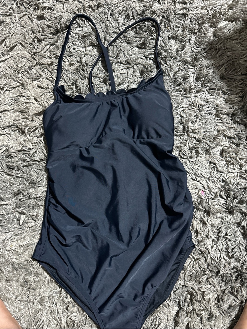 Cupshe Black Slim & Sculpt One-Piece Swimsuit - Solid Black, Medium<<<356>>>>